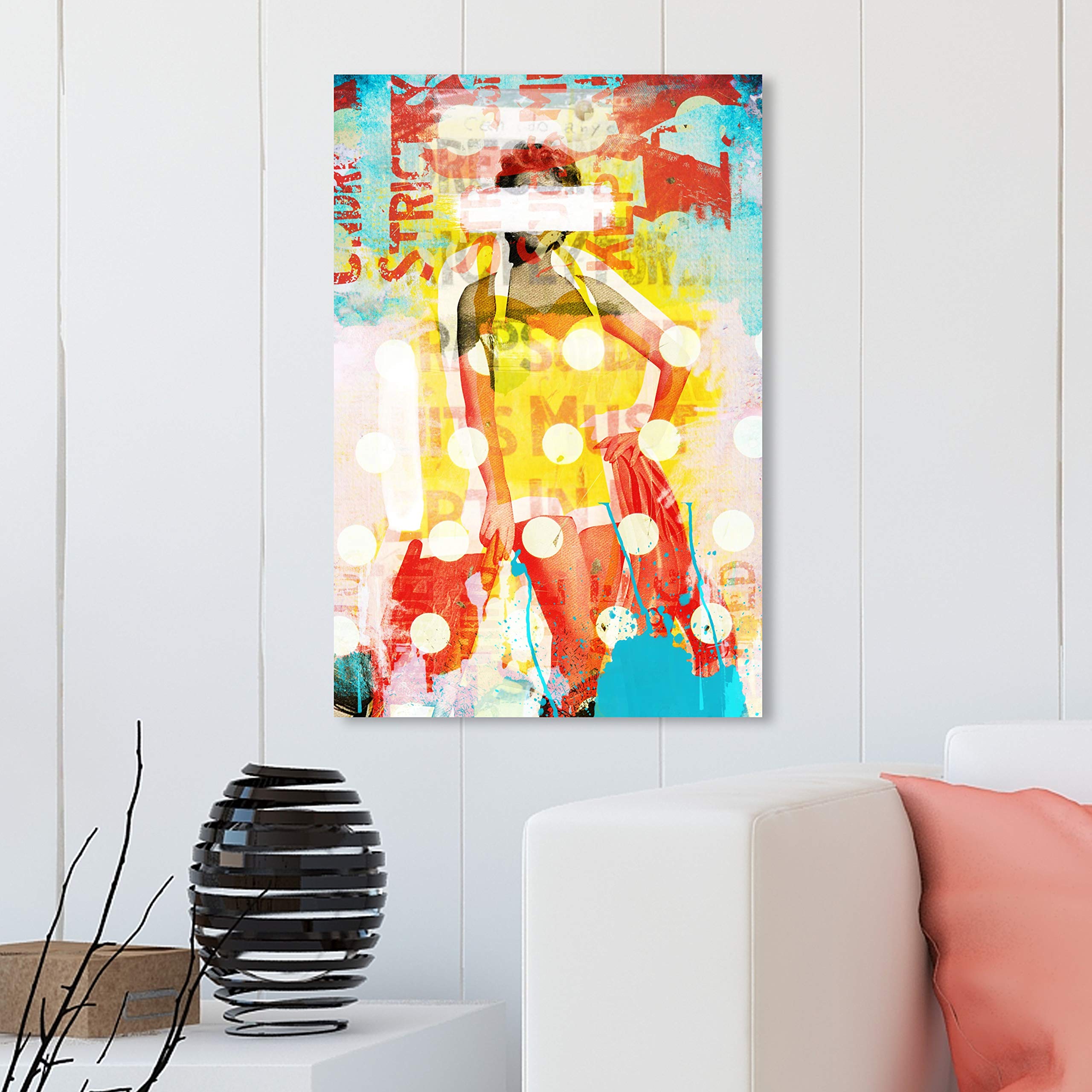 Oliver Gal Artist Co. Beach Beauty Vertical Wall Art Canvas Print - 20x30 Inches, Yellow & Red Home Decor - Perfect for Living Room, Bedroom & Office