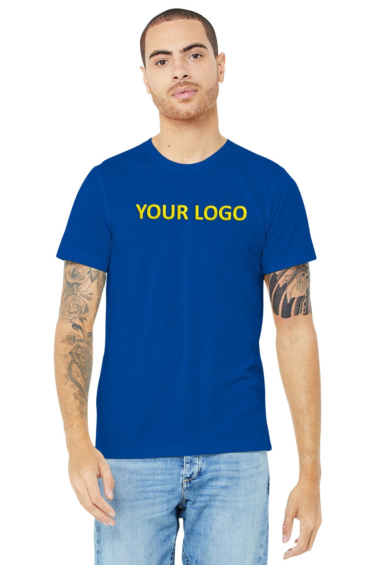 Bella Canvas Unisex USA Jersey T-Shirt - True Royal Blue - Soft Cotton Short Sleeve Tee for Men & Women - Perfect for Casual Wear, Gym, and Everyday Outfits