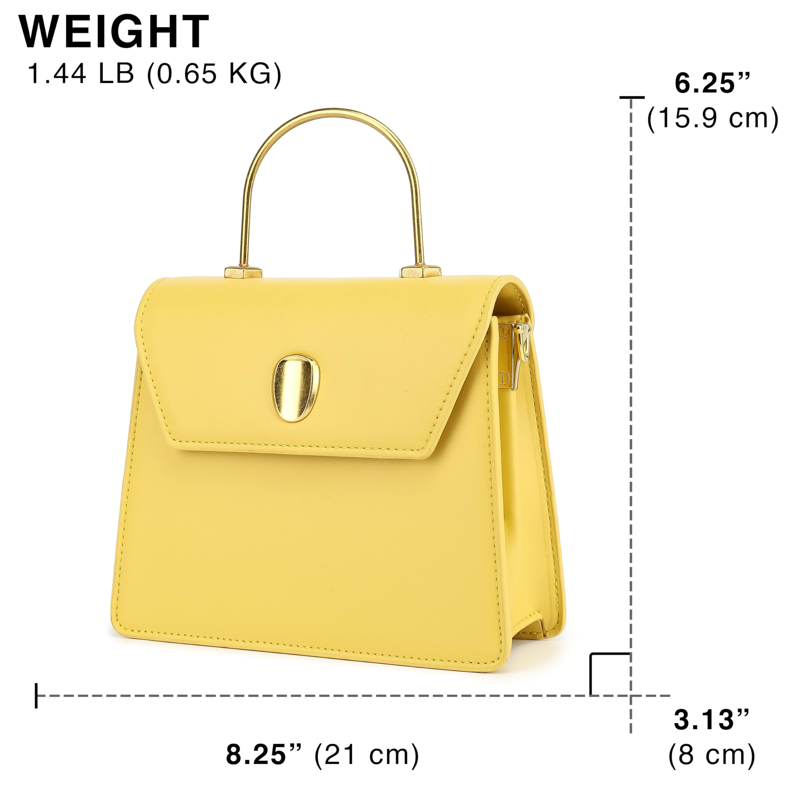 Scarleton Women's Crossbody Bag - Structured Mini Satchel Purse with Top Handle Shoulder Strap (H2077) | Fashionable Everyday Handbag for Work, Travel & Date Night