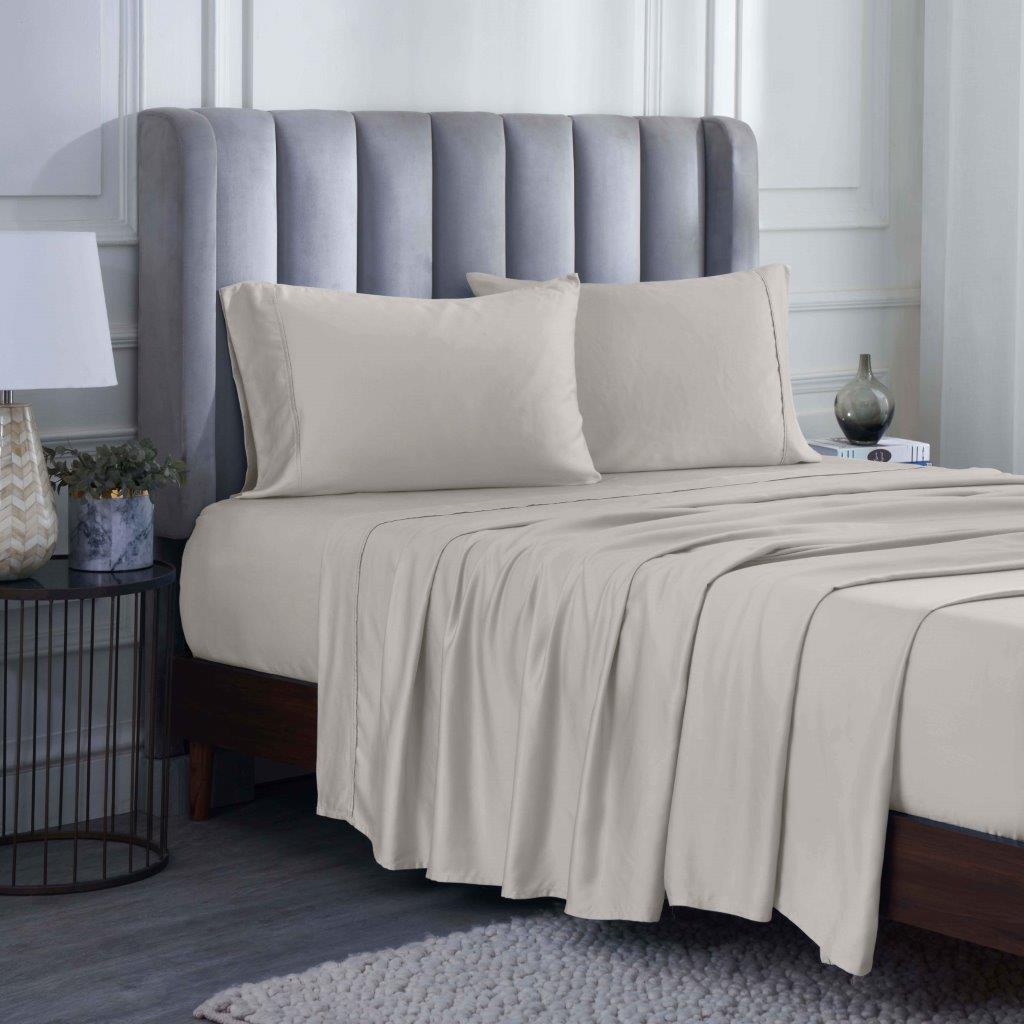 400 Thread Count Modal Beechwood Bed Sheet Set - Ultra Soft, Breathable & Deep Pocket Fitted - Perfect for Luxury Bedding & Comfortable Sleep
