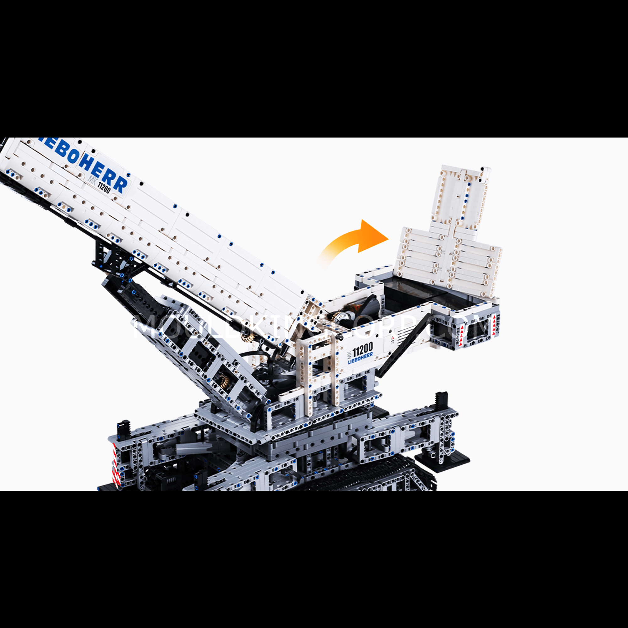 MOULD KING 17002 Crawler Crane 11200 Building Set - 4000 Pieces Construction Toy for Adults & Kids | STEM Educational Building Blocks for Engineering Enthusiasts | Perfect for Birthday Gifts & Home Decoration