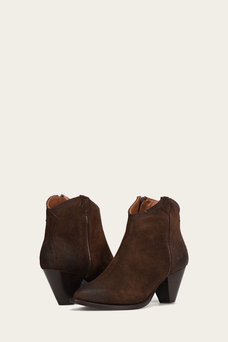 Vintage June Western Shootie Boots - Authentic Pre-Owned Cowgirl Ankle Boots for Women | Perfect for Country Rodeo, Line Dancing & Western Fashion