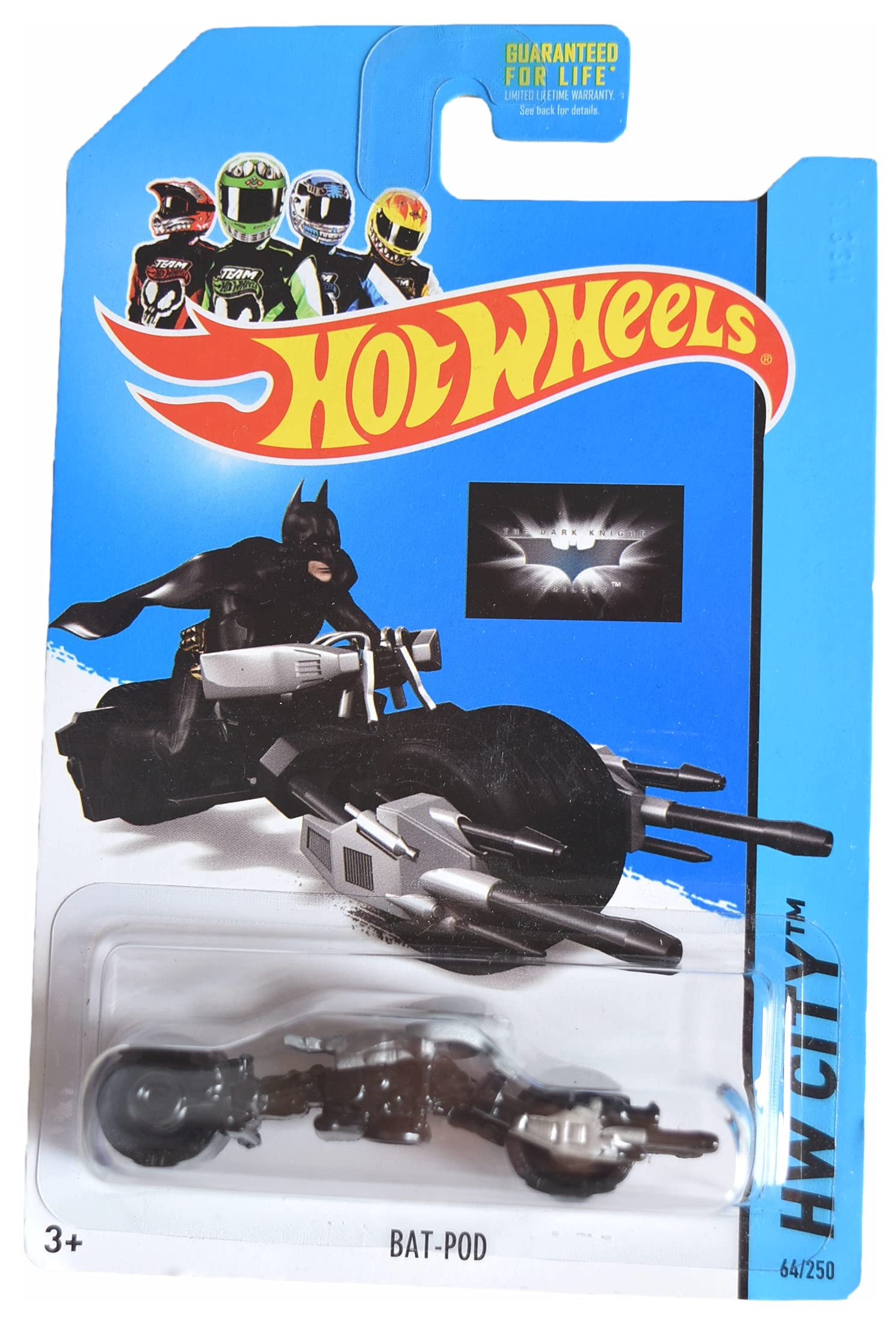 Hot Wheels Bat-Pod Die-Cast Car - Limited Edition 64/250 - Batman Movie Collectible for Display & Play