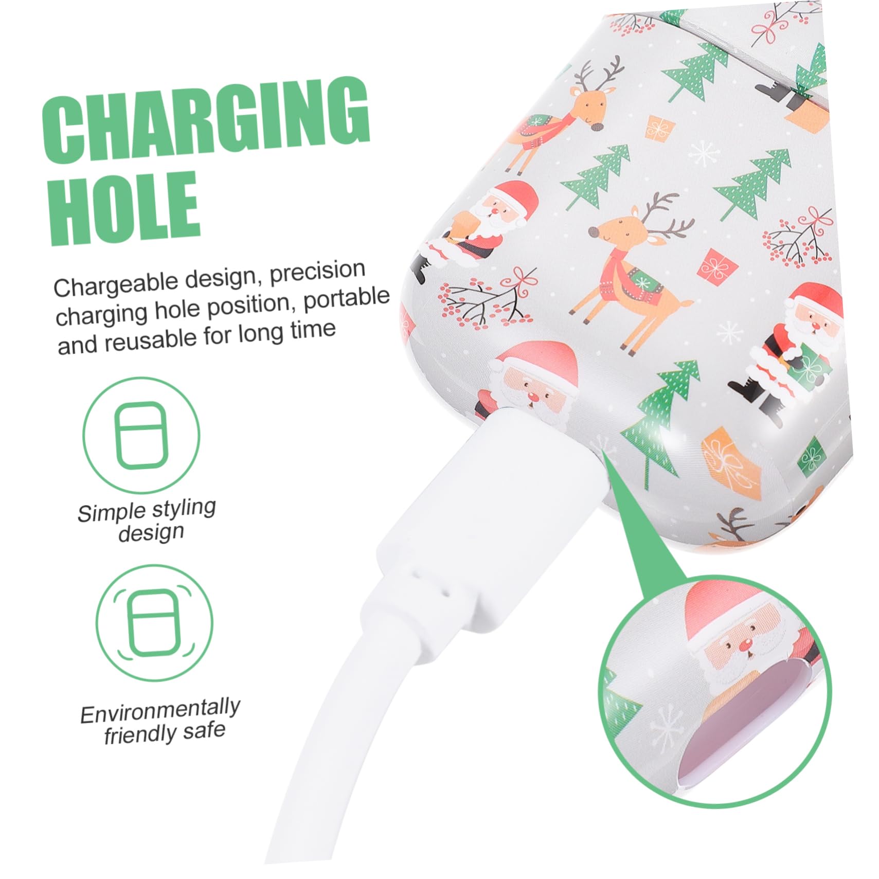 Gadpiparty Christmas Themed Headphone Case - Protective Hard Shell Earphone Organizer for Over-Ear Headphones, Portable Charger Storage | Perfect for Holiday Travel, Office Use & Headset Protection