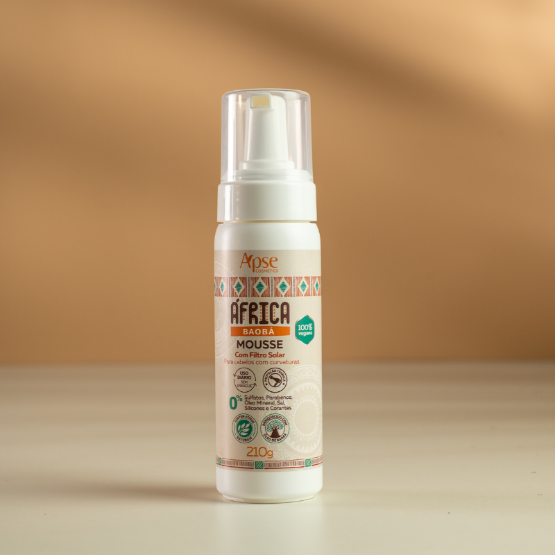 Apse Cosmetics Africa Baobab Mousse 7.1 fl oz - Hydrating & Conditioning Hair Treatment for Dry, Damaged Hair | Perfect for Daily Styling & Frizz Control