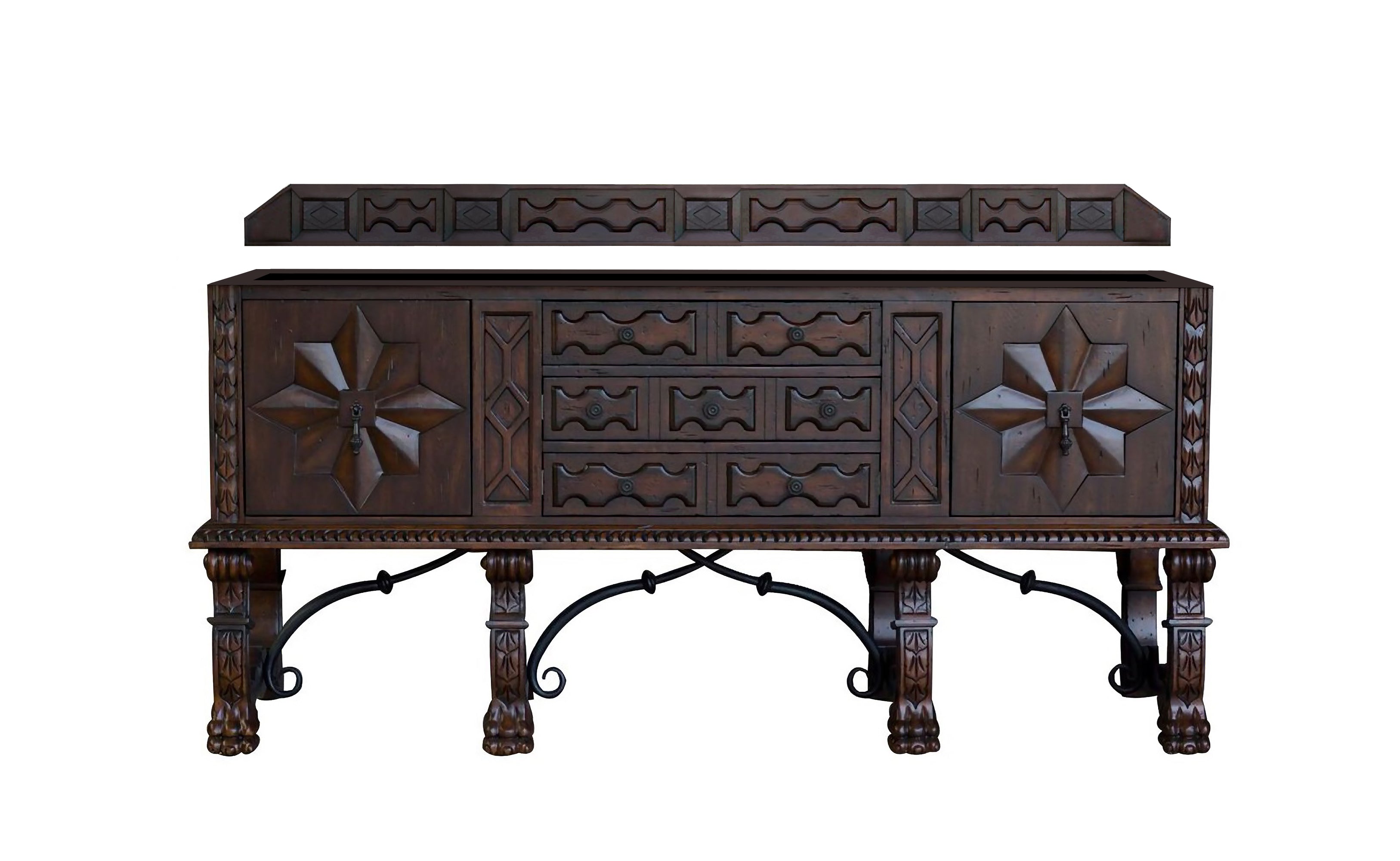 Balmoral 72-Inch Double Vanity Cabinet in Antique Walnut Finish - Perfect for Master Bathroom Remodel & Luxury Home Decor