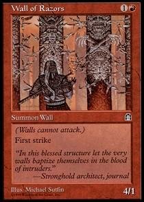Magic: The Gathering - Wall of Razors - Stronghold Card - MTG Collectible Trading Card Game for Deck Building & Strategy - Perfect for Tournaments, Casual Play & Gift Giving