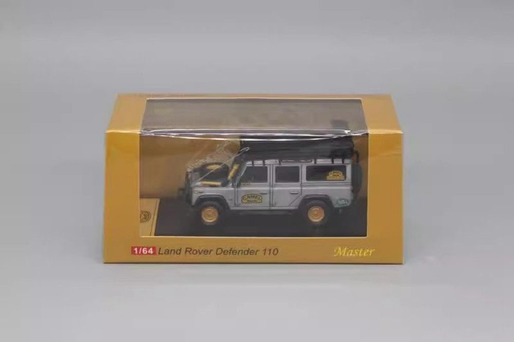 1:64 Scale Land Rover Defender 110 Camel Trophy Special Edition Diecast Model Car - Collectible Miniature Toy with Accessories for Adults & Kids | Display, Gift, Hobby Collection, Off-Road Adventure Scenes