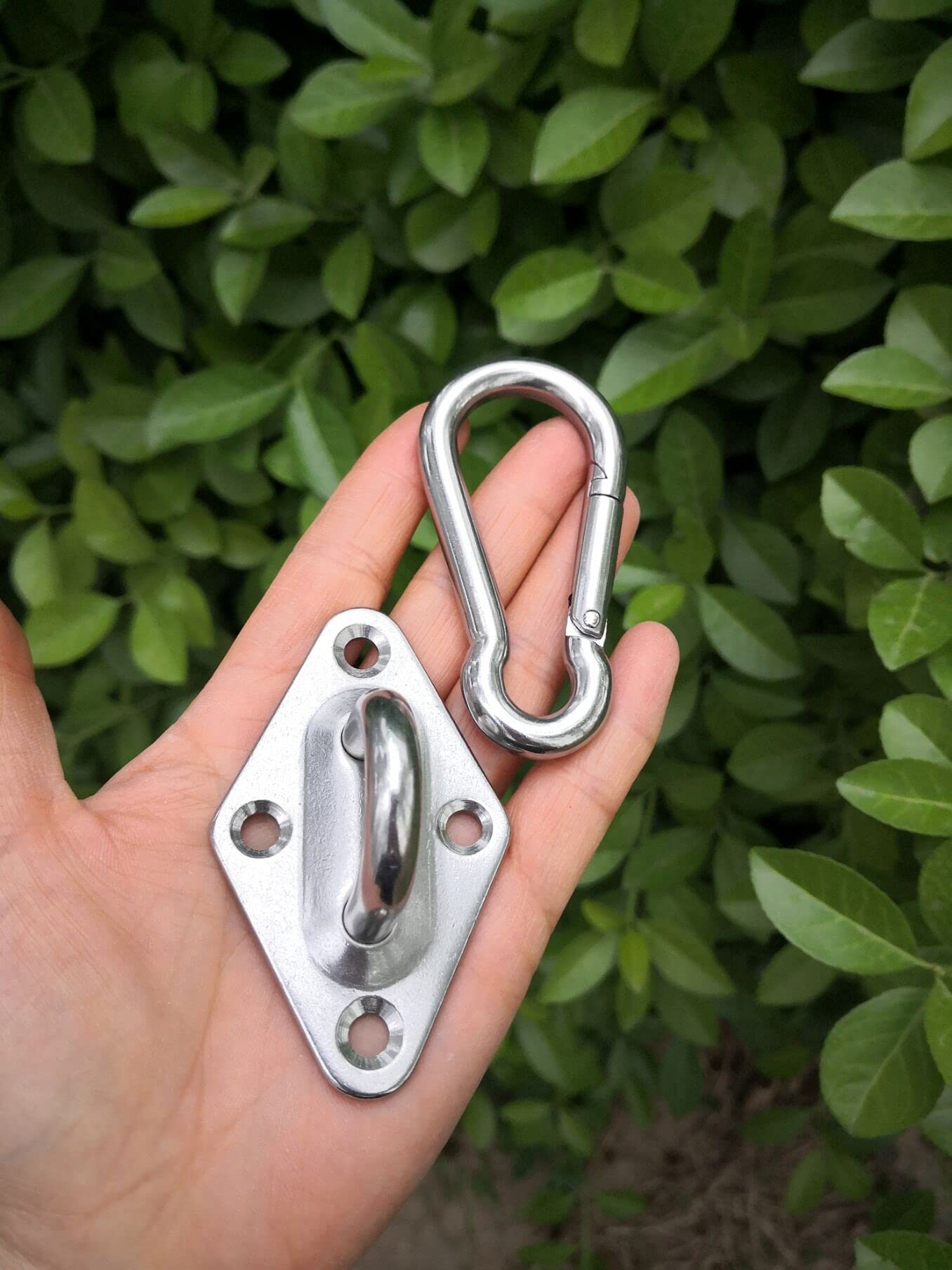 1000lb Heavy Duty Hammock Hanging Kit - Ultra Durable Hammock Hooks & Carabiners for Hammock Stands, Yoga Swings, Brazilian Hammocks, Swing Chairs - Indoor/Outdoor Ceiling Suspension Hooks (2 Pack) - Perfect for Backyard, Patio, Camping & Home Relaxation