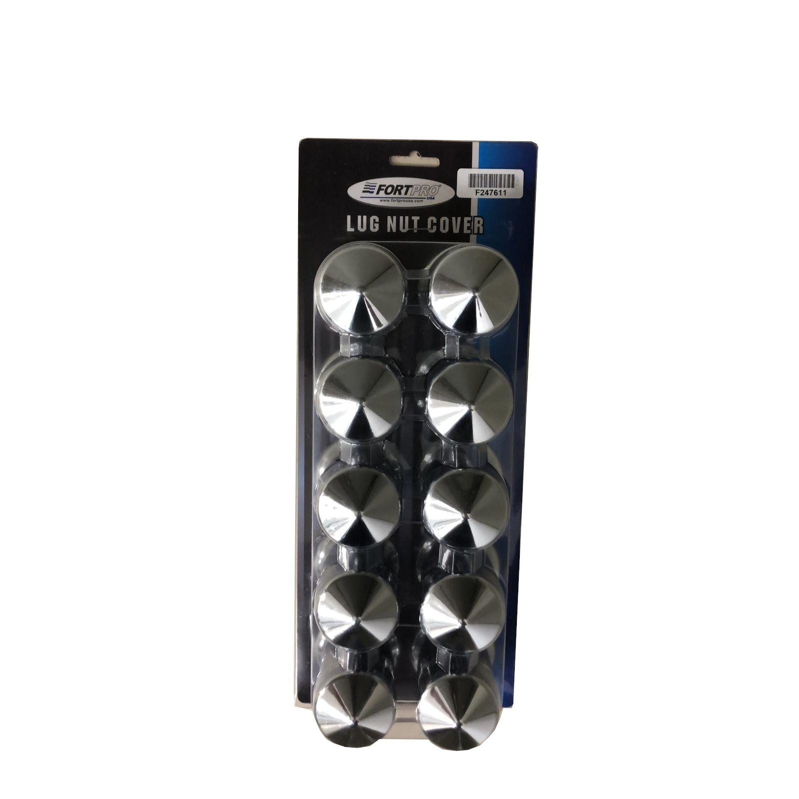 Fortpro 33mm x 3 3/16 Inch Chrome Plated Push On Nut Covers - 10 Pack (F247611) | Durable Metal Caps for Automotive, Furniture & DIY Projects