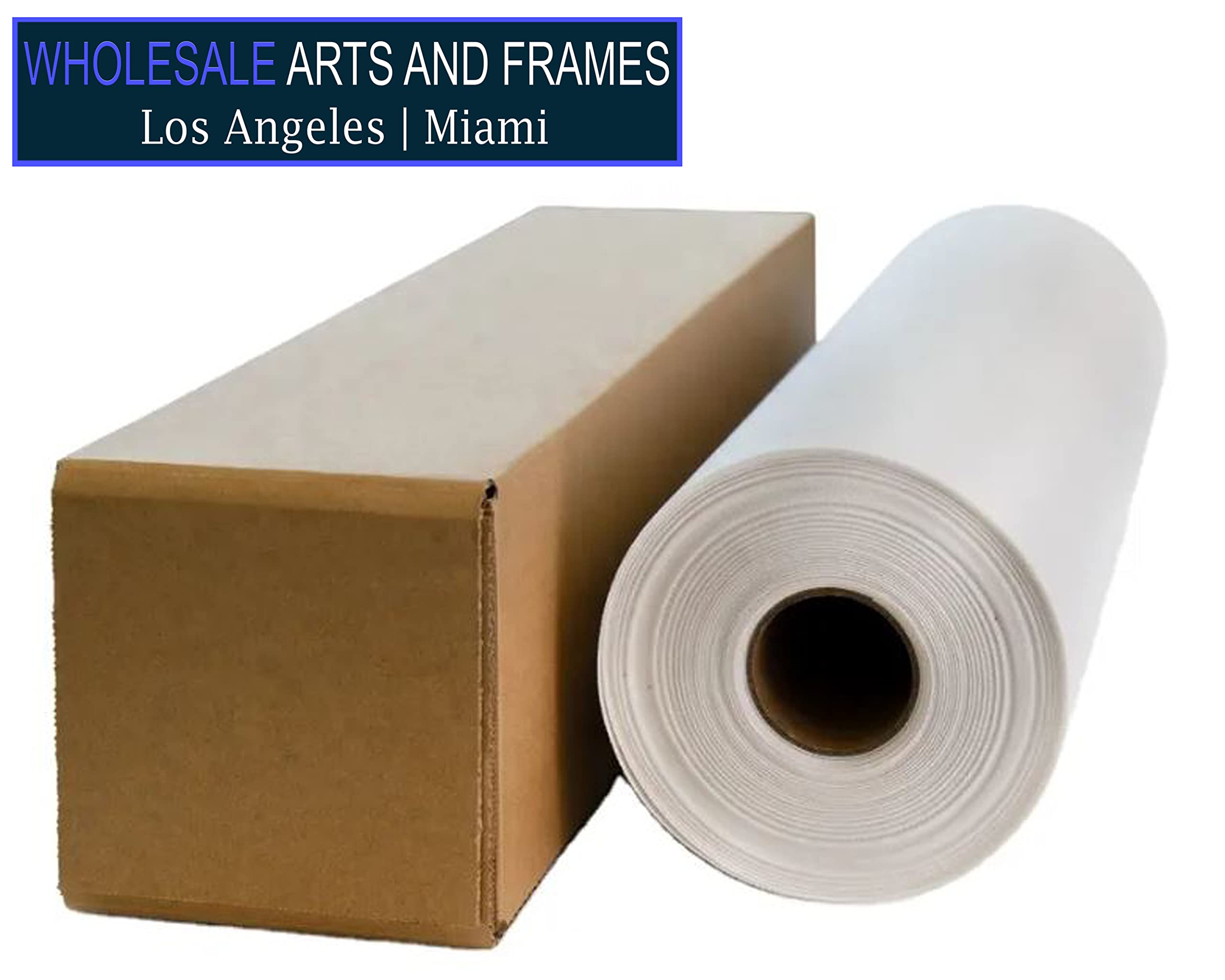 24”x40’ Poly-Cotton Eco-Solvent Inkjet Canvas Roll - 13 Oz (400 GSM) Glossy Professional Digital Printing Material for Latex & UV Printers - Ideal for Art Prints, Photo Backdrops, and Signage