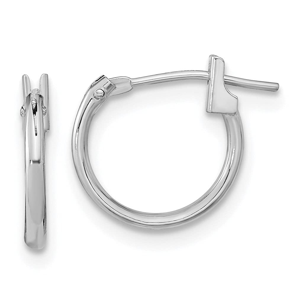 14K White Gold Madi K Hoop Earrings for Women - Diamond2Deal Fine Jewelry | Elegant Everyday Wear & Special Occasion Gift