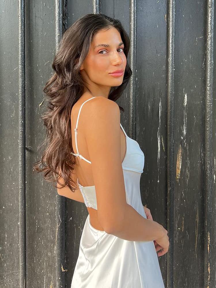 Seyumixi Women's Sexy Hollow Out Long Maxi Dress - Backless Bodycon Cocktail Dress with V Neck & Spaghetti Straps - Perfect for Beach Party, Evening Out, and Special Occasions