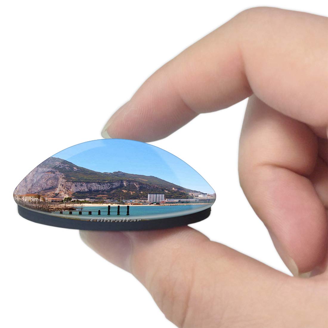 Gibraltar Mountain Rock UK England 3D Fridge Magnet - Whiteboard Magnet Souvenir with Crystal Glass - Perfect for Travel Memories & Home Decor