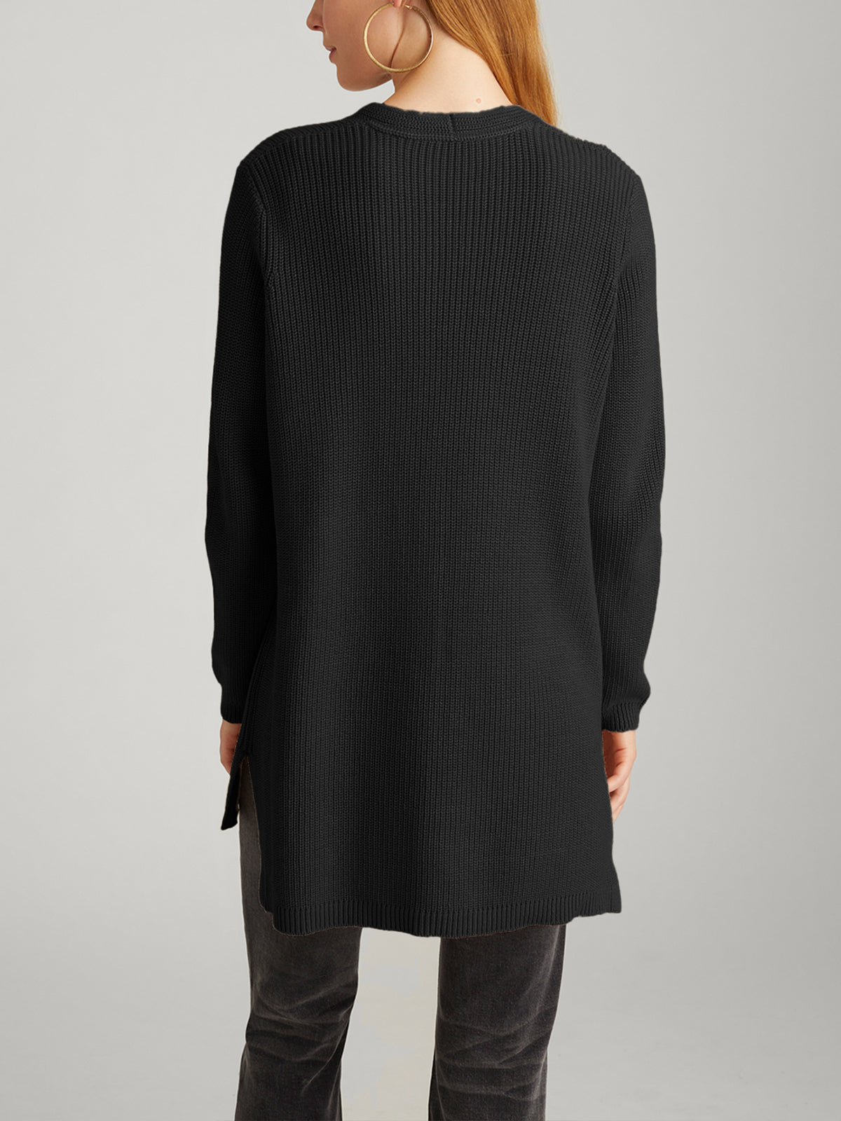 Emma Women's Shaker Stitch Open Front Cardigan - Soft Knit Lightweight Sweater for Fall & Winter - Perfect for Layering, Office Wear & Casual Outfits