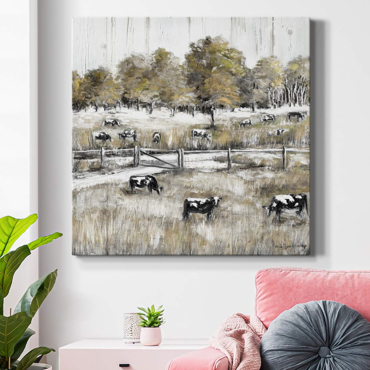 Premium Gallery Wrapped Canvas Wall Art - Abstract Ocean Beach Landscape Painting - Modern Square Wall Decor for Living Room, Bedroom & Office - Ready to Hang - Perfect for Home Decor & Gift Giving