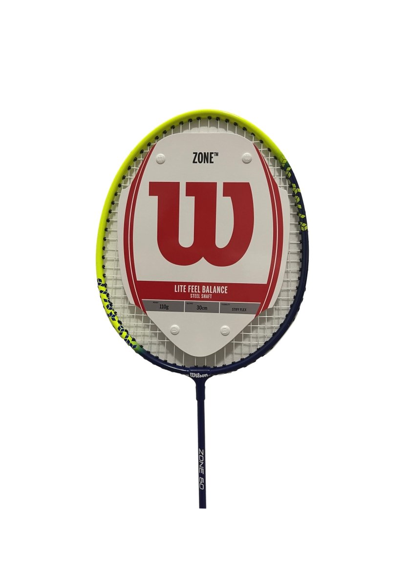 Wilson Zone 60 Badminton Racket - Lightweight Carbon Fiber Badminton Racquet with High Tension String for Professional & Recreational Players - Perfect for Indoor & Outdoor Court Games, Training & Tournaments