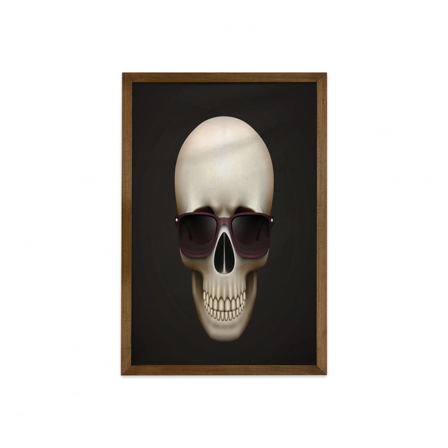 Ambesonne Skull Wall Art with Wood Frame - 23
