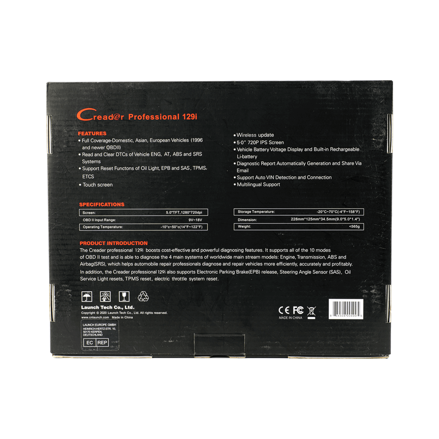 2025 Launch CRP129i OBD2 Scanner - Full System Diagnostic Tool for ABS, SRS, SAS, TPMS & EPB | Car Engine Code Reader | Works with Most Vehicles | Perfect for Mechanics & DIY Auto Repairs