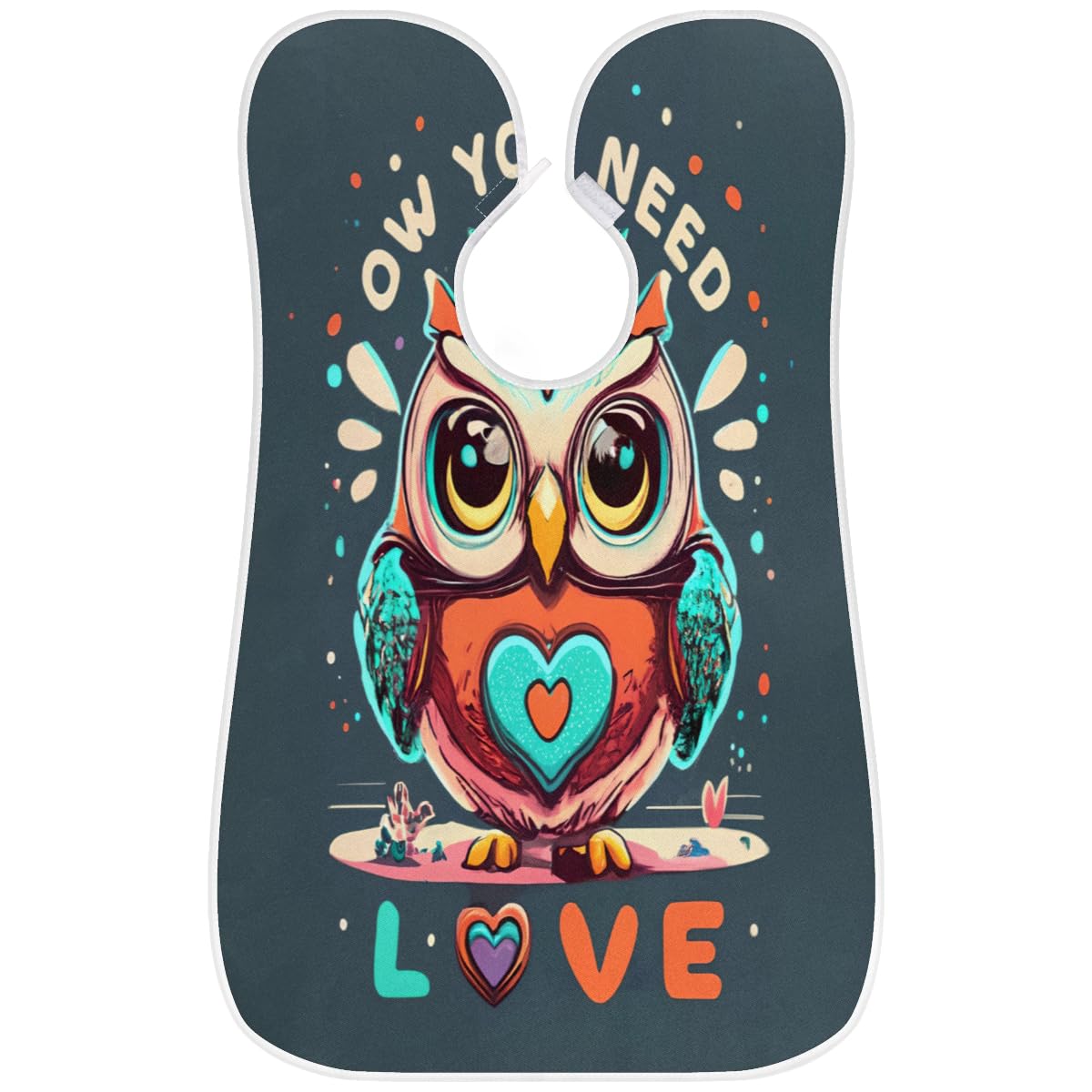 Cute Owl Beard Shaving Bib for Men - Waterproof Barber Cape for Haircut, Makeup & Hair Dye - Sink Hair Catcher & Beard Trimming Accessory - Perfect Gift for Barbers & Grooming Enthusiasts (Use for Home Grooming, Salon Services & DIY Hair Coloring)
