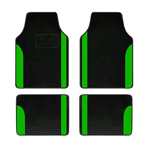 black with green