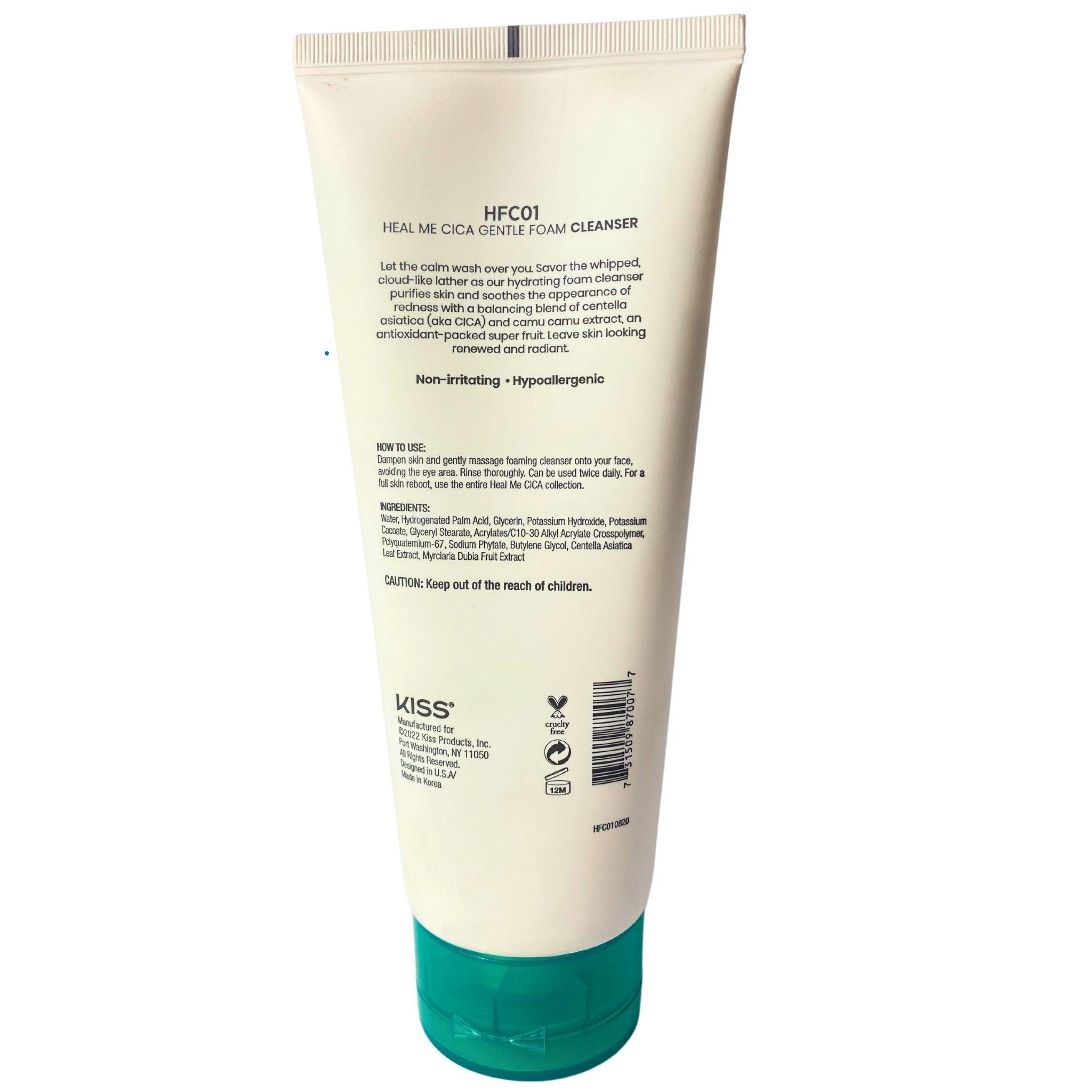 JOAH Heal Me Cica Gentle Foam Cleanser with Centella Asiatica & Camu Camu Extract - Dermatologist Tested 6.76oz (40 Pcs) - Soothing Face Wash for Sensitive Skin, Acne-Prone & Dry Skin Care - Perfect for Daily Cleansing & Post-Treatment Care