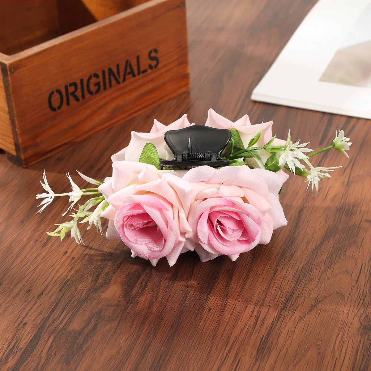 Haimeikang Large Flower Hair Clips for Women - Thick Hair Barrettes, Crab Claw Hairpins, Summer Fashion Hair Accessories for Weddings, Parties, and Everyday Wear