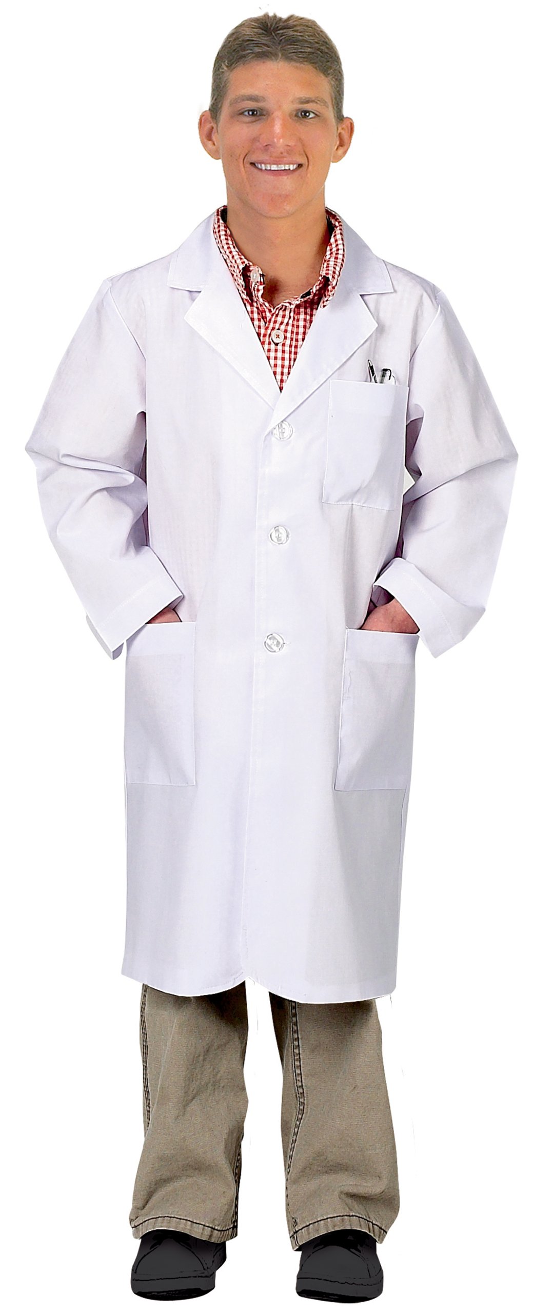 Professional White Lab Coat for Adults - Medical Doctor, Scientist & Laboratory Work - Comfortable & Durable for Healthcare, Research & Cosplay