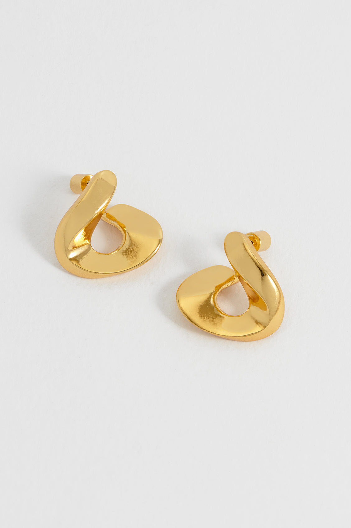 Stylish Sculptural Twist Hoop Earrings for Women - Trendy Gold/Silver Statement Jewelry - Perfect for Parties, Weddings & Everyday Wear