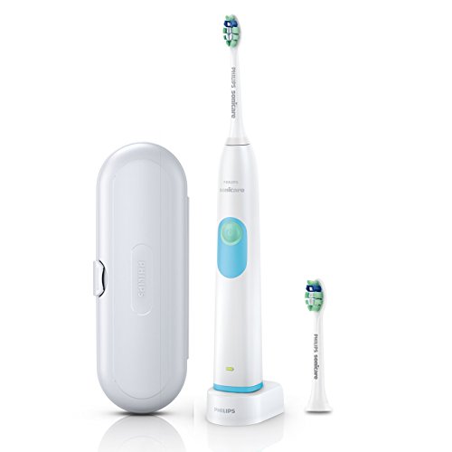 Philips Sonicare 2 Series Plaque Control Rechargeable Electric Toothbrush with Travel Case - HX6211/50 - Ideal for Home & Travel Oral Care