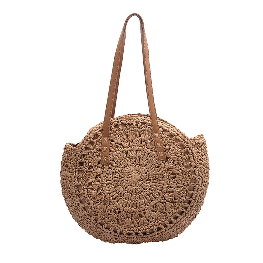 Stylish Women's Woven Floral Shoulder Bag - Retro Beach Handbag for Women & Men | Perfect for Summer Outings, Beach Vacations, and Casual Daily Use