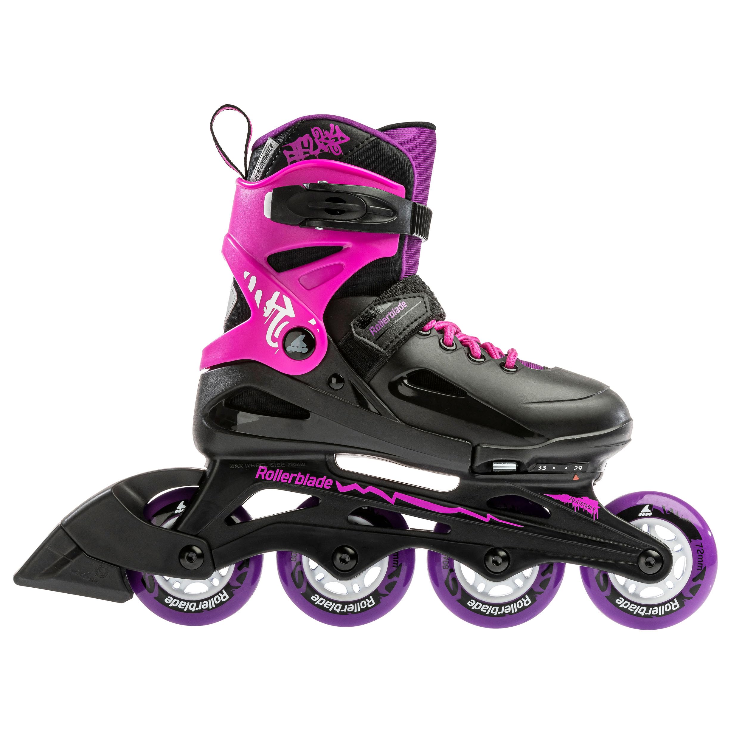 Rollerblade Fury Junior Adjustable Inline Skates for Kids - Youth Fitness & Recreational Skating - Perfect for Outdoor Sports, Park Rides & Family Fun