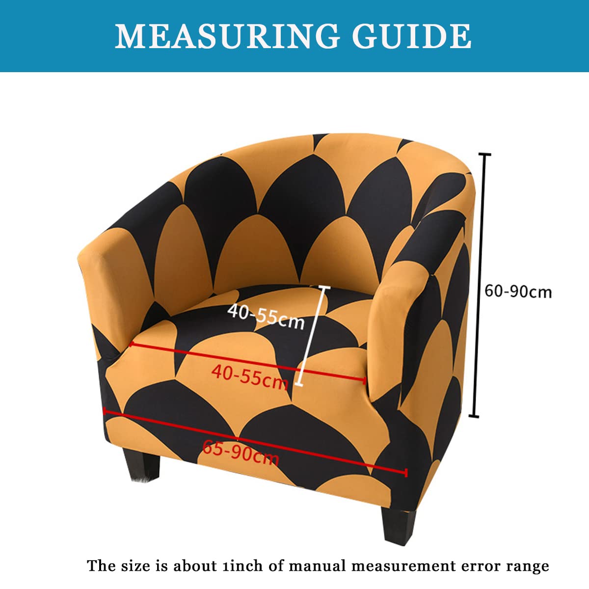 Stretch Jacquard Spandex Club Chair Slipcover - Armchair & Sofa Cover Furniture Protector for Living Room - Perfect for Home Decor, Pet Protection, and Daily Use