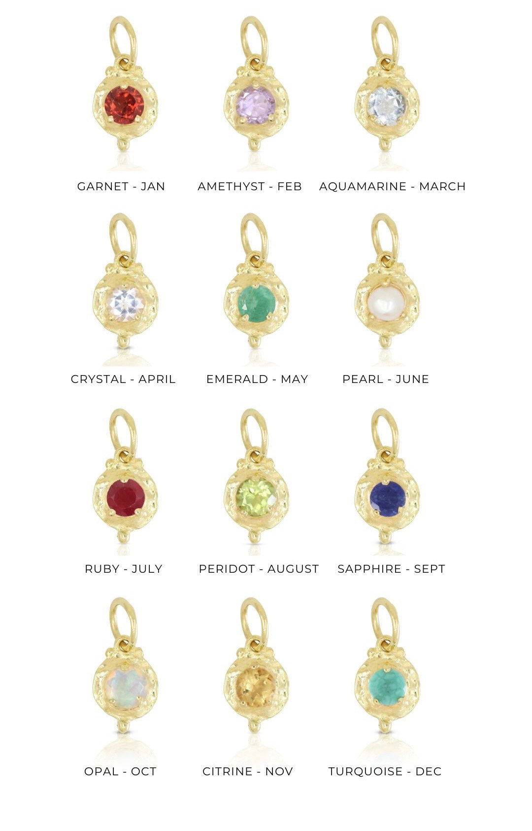 October Opal Gold Birthstone Necklace Charm - Elegant Jewelry Gift for October Birthday, Anniversary & Special Occasions