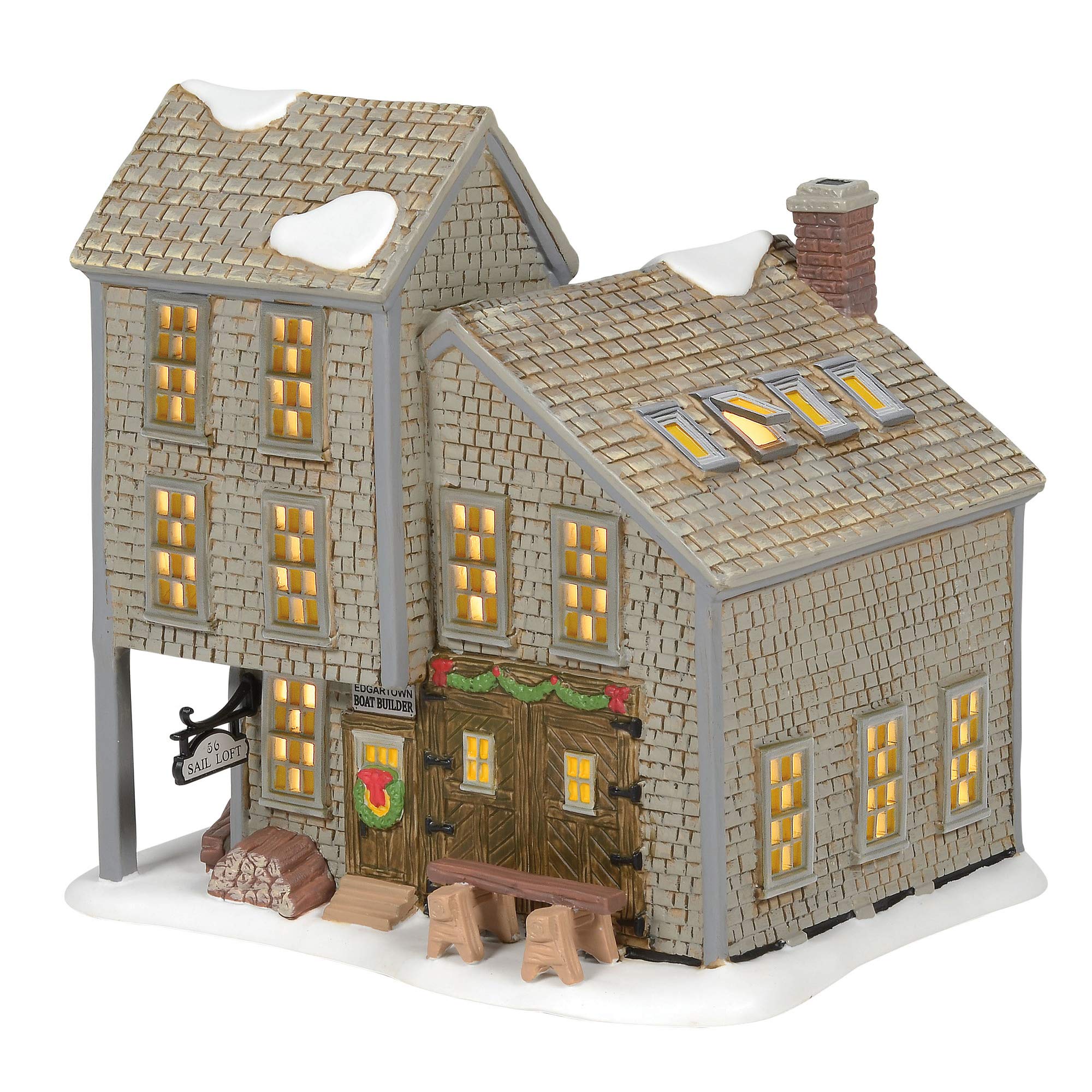 Department 56 New England Village Edgartown Boat Builder - 6.65