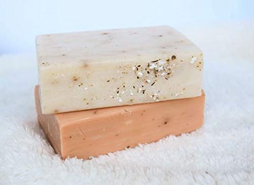Olivia Care Exfoliating Bar Soap with Rose Himalayan Salt & Oatmeal - 100% Natural Organic Ingredients, Vitamin & Antioxidant Rich for Glowing Skin | Aromatherapy Soap to Cleanse & Energize Mind & Body | Perfect for Daily Shower, Spa Day & Self-Care Routine