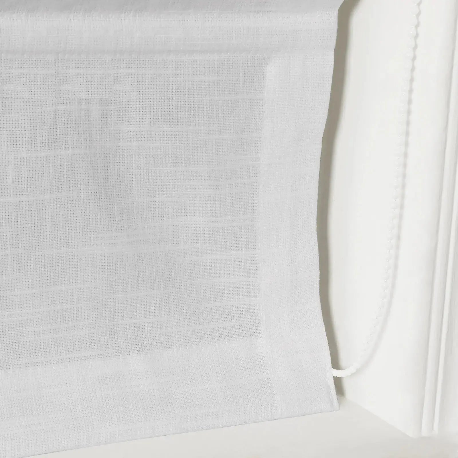 Jawara Linen Cotton Roman Shade with Cord Lift - Elegant Window Treatment for Living Room, Bedroom & Office