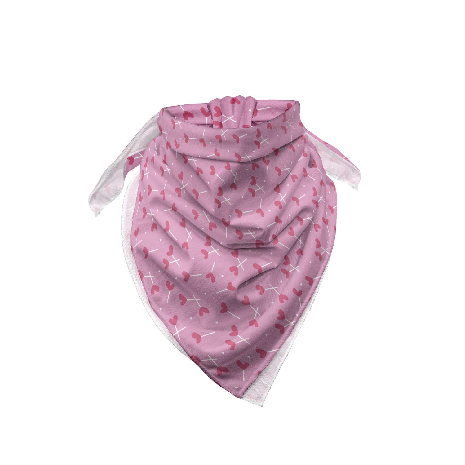 Ambesonne Romantic Bandana - Hearts Valentine's Day Unisex Head Scarf & Neck Tie for Women & Men | Perfect for Valentine's Gifts, Couple Outfits & Casual Fashion Accessories