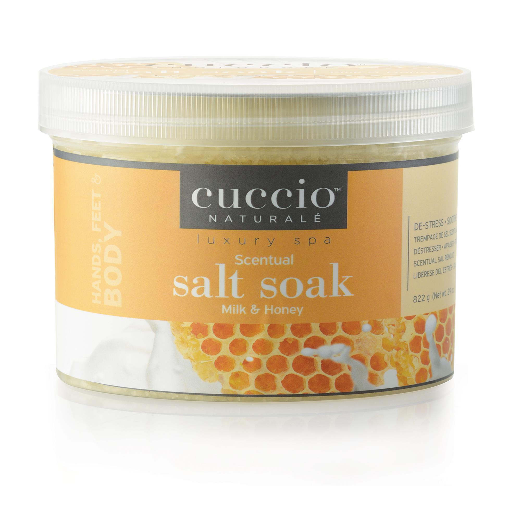 Cuccio Pedicure Scentual Salt Soak - 29 oz Foot Soak for Relaxation & Soft Skin - Perfect for Spa Day, Home Pedicure & Self-Care Routine