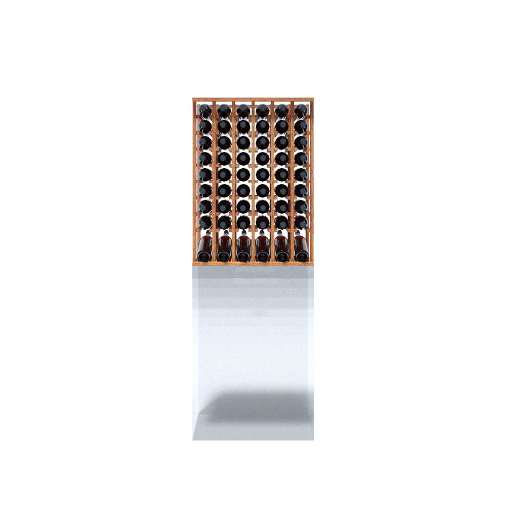 6 Column 54 Bottle 38.25 Inch Wine Rack - Sturdy Metal Wall Mounted Wine Storage Organizer for Kitchen, Bar, or Dining Room Display
