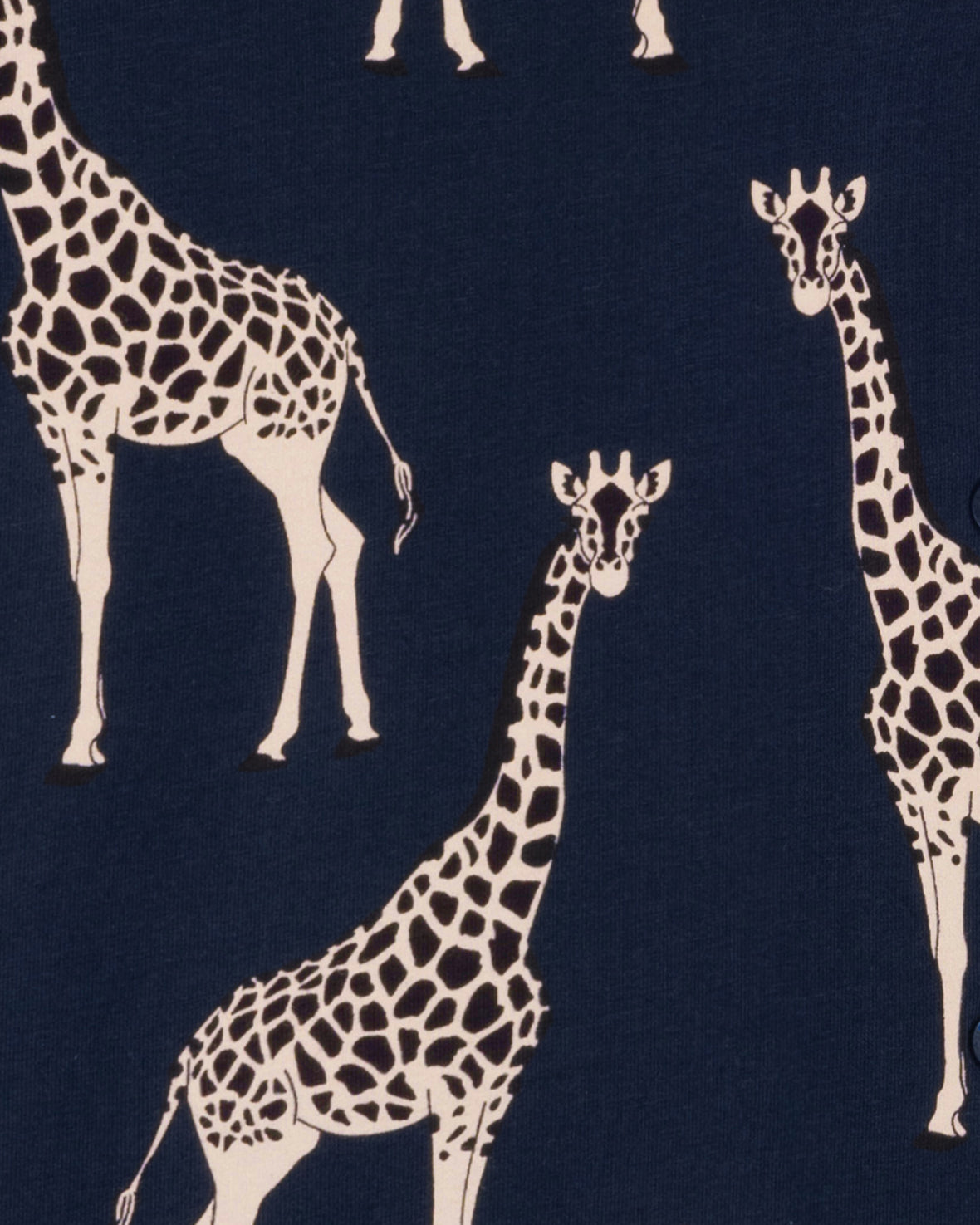 Organic Cotton Giraffe Print Short Sleeve Pajama Set for Women - Soft & Breathable Sleepwear - Navy Blue - Perfect for Summer Nights & Lounge Wear