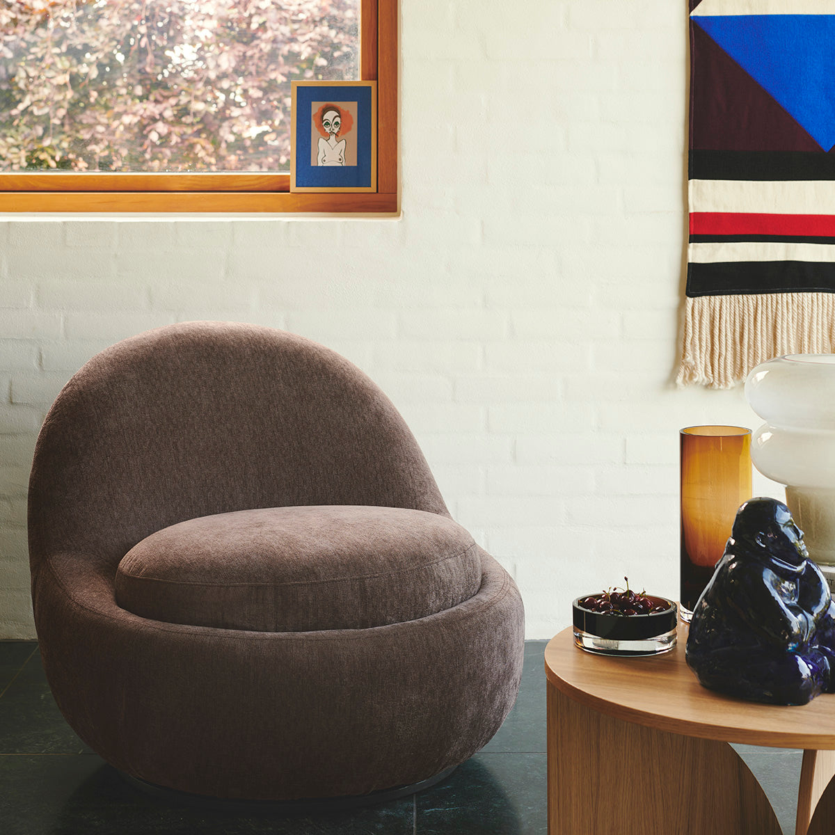 Babette Fabric Swivel Armchair - Modern Living Room Accent Chair with 360° Rotation | Perfect for Home Office, Lounge & Reading Nook