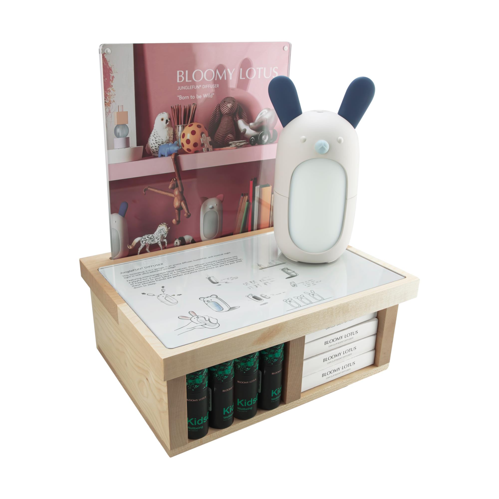 Bloomy Lotus Wooden Display Stand - Handcrafted Wooden Shelf for Home Decor, Jewelry & Collectibles - Perfect for Living Room, Bedroom & Office Organization