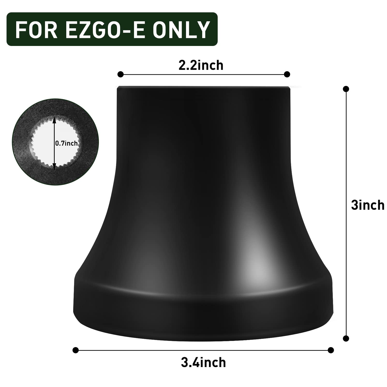 EZGO TXT & RXV Golf Cart Steering Wheel Adapter - Black Universal Golf Cart Accessories for Easy Installation - Perfect for Upgrading & Customizing Your Golf Cart