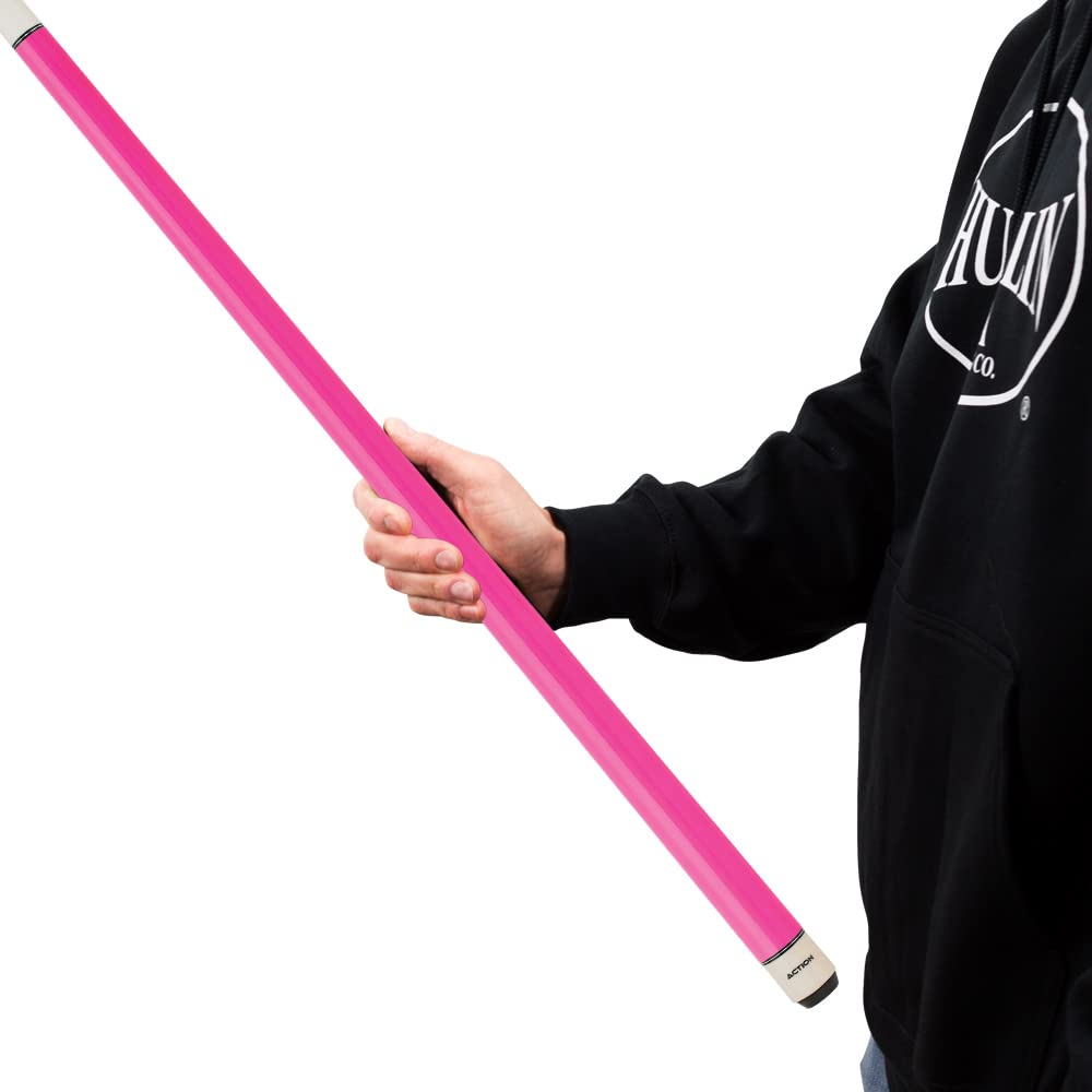 Hot Pink Women's Pool Cue Stick - 29-inch Birdseye Maple Shaft with Bright Pink Design & Cream Plate - Perfect for Billiards, Bars, and Game Room Decor