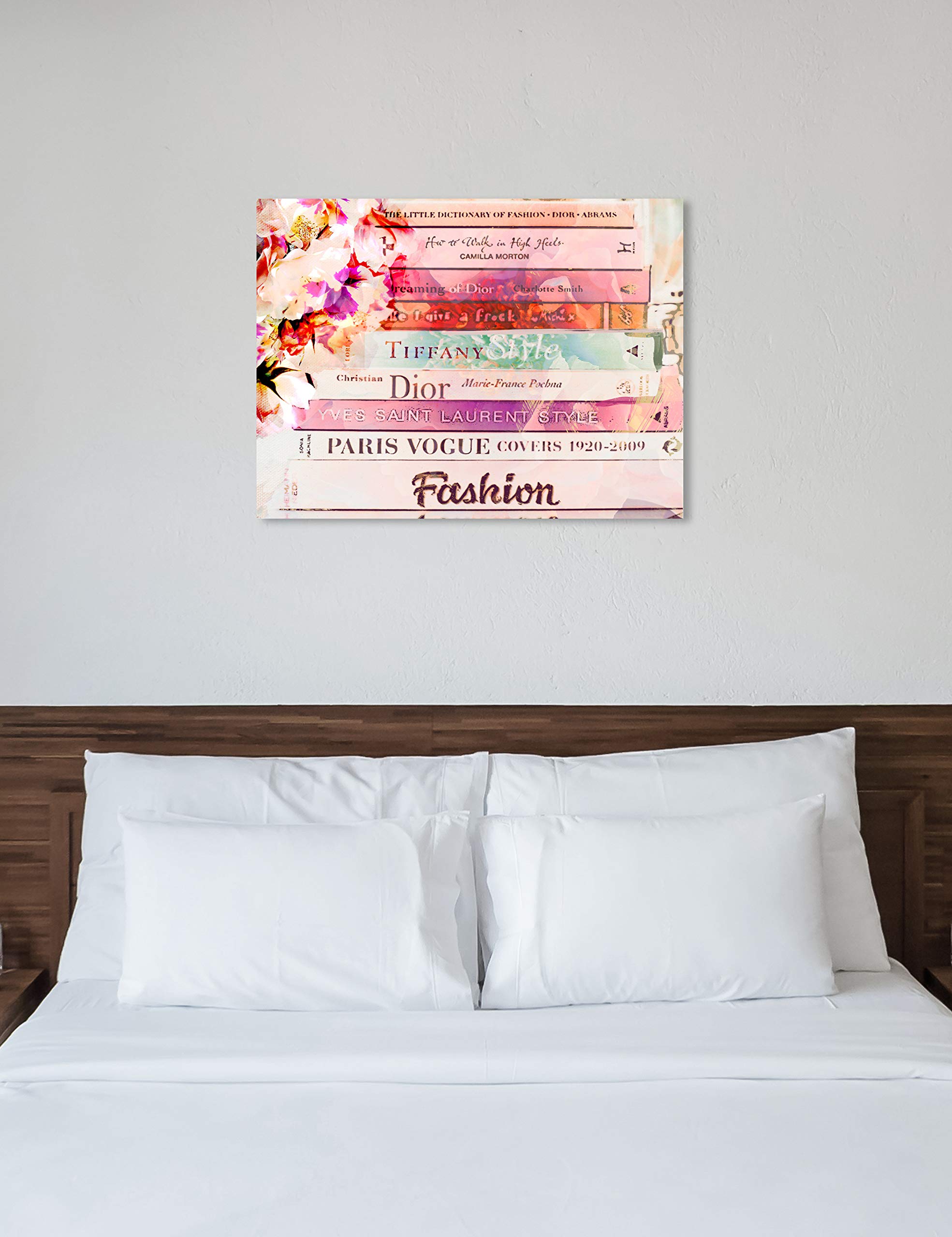 Romantica Spring Love Pink & Orange Fashion Glam Wall Art Canvas Print - 45