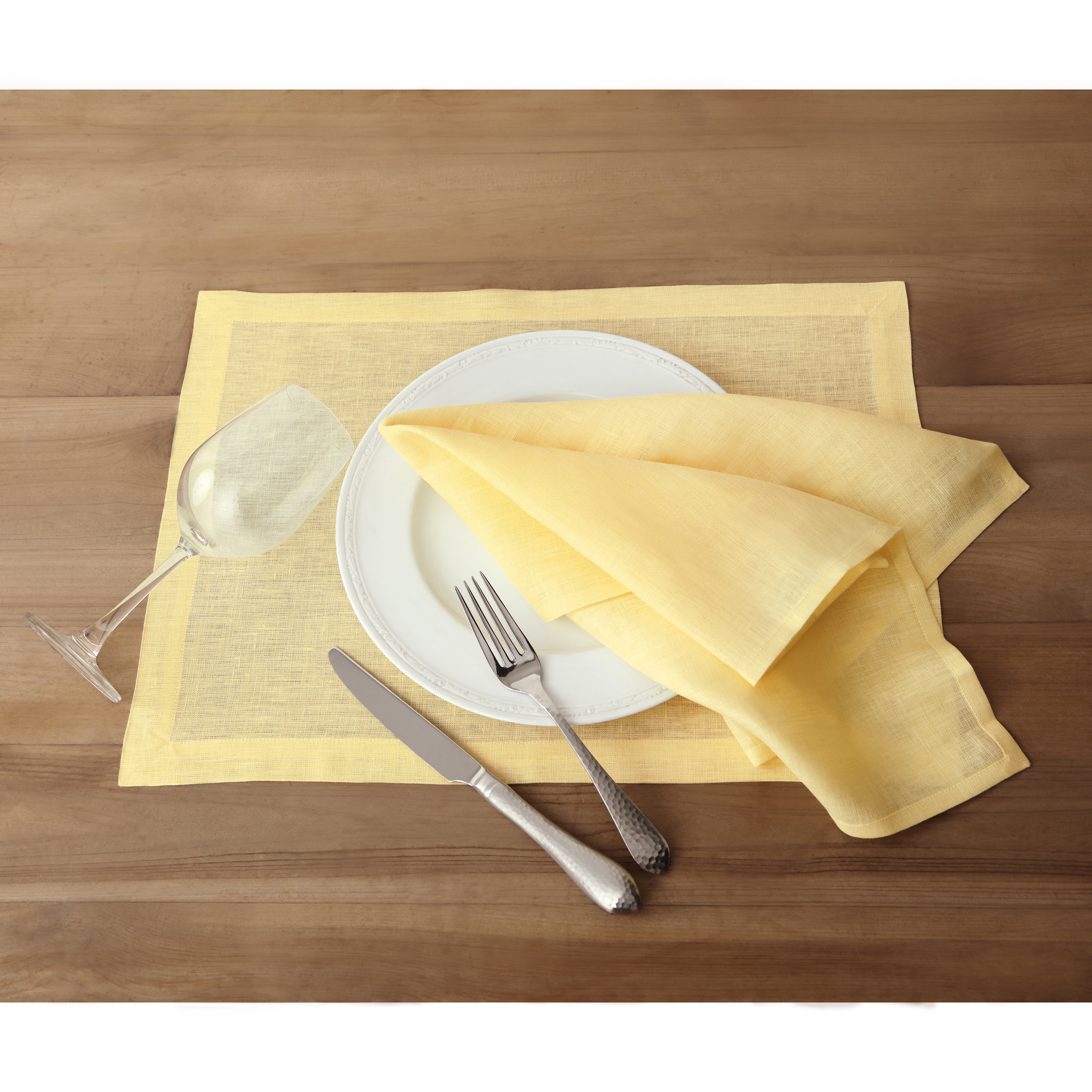 Eco-Friendly Linen Placemats Set of 6 - Premium Natural Table Mats for Dining, Kitchen, and Party Decor - Washable & Durable Home Tableware for Everyday Use and Special Occasions