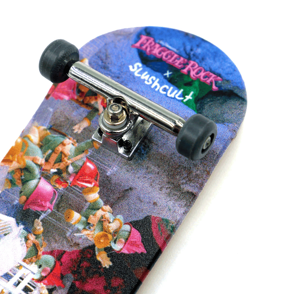 Slushcult x Fraggle Rock Grom Fingerboard Complete - Mini Skateboard for Kids & Collectors - Perfect for Tricks, Stunts & Indoor Skateboarding Practice