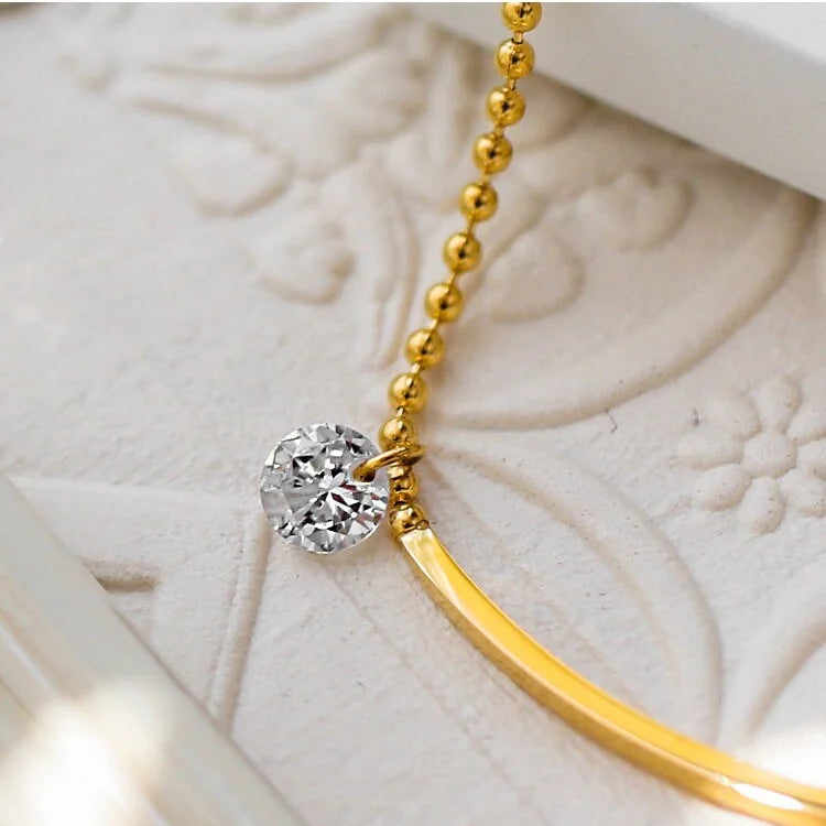 Elegant Titanium Steel Rhinestone Anklet Bracelet for Women | TB6445 | Perfect for Beach, Party & Everyday Wear