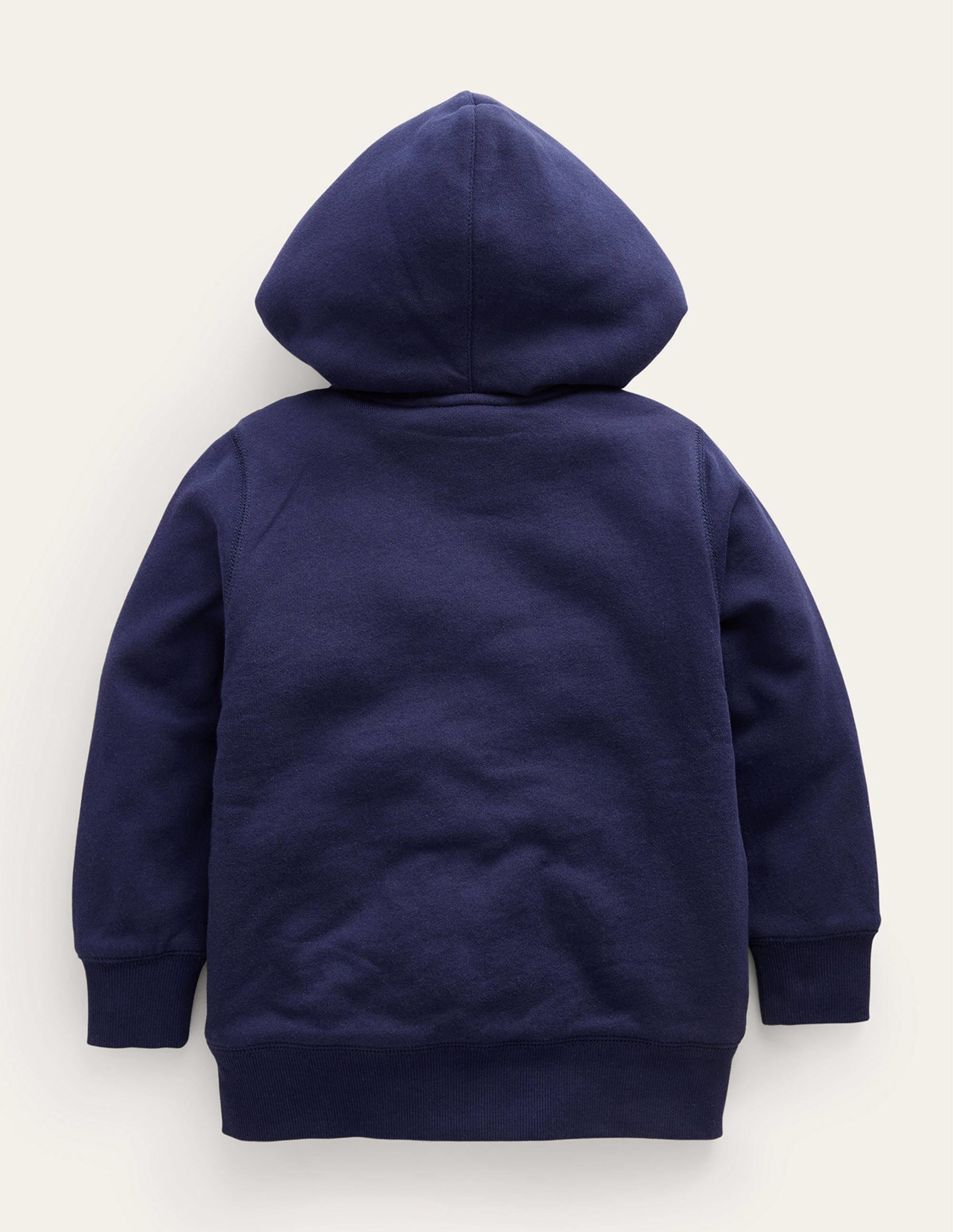 Applique Lined Hoodie French Navy Hearts - Cozy Pullover Sweatshirt for Women | Perfect for Casual Wear, Winter Outfits & Street Style Fashion